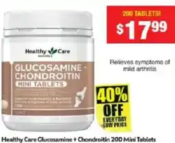 Chemist Warehouse Healthy Care Glucosamine + Chondroitin offer