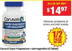 Chemist Warehouse Caruso's Super Magnesium+Ashwagandha offer