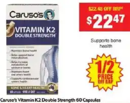 Chemist Warehouse Caruso's Vitamin K2 Double Strength offer