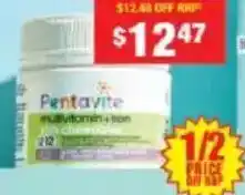 Chemist Warehouse Pentavite multivitamin + iron kids chewables offer
