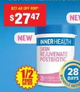 Chemist Warehouse Inner health skin rejuvenate postbiotic offer