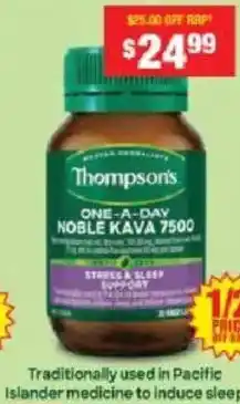 Chemist Warehouse Thompson's ONE-A-DAY NOBLE KAVA 7500 offer