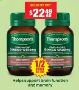 Chemist Warehouse Thompson's GINKGO offer