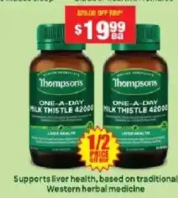 Chemist Warehouse Thompson's one-a-day milk thistle 42000 offer