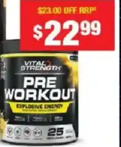 Chemist Warehouse Vital strength pre workout explosive energy offer