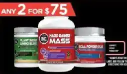 Chemist Warehouse Plant based amino blend, hard gainer mass, bcaa powder plus offer