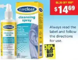 Chemist Warehouse Earclear cleansing spray offer