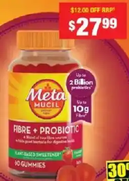Chemist Warehouse Metamucil Probiotic Strawberry offer