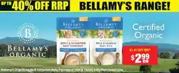 Chemist Warehouse Bellamy's Organic Apple & Cinnamon Baby Porridge or Milk & Vanilla Baby Rice Cereal offer