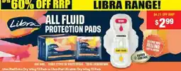 Chemist Warehouse Libra Pad Extra Dry Wing or Libra Pad Ultrathin Dry Wing offer