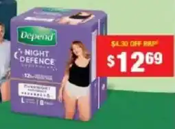 Chemist Warehouse Depend Real Fit Night Defence offer