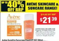 Chemist Warehouse Avéne Sunsitive Sunscreen Fluid SPF 50+ offer