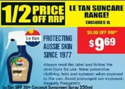 Chemist Warehouse Le Tan SPF 30+ Coconut Sunscreen Spray offer