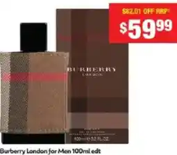 Chemist Warehouse Burberry London for Men offer