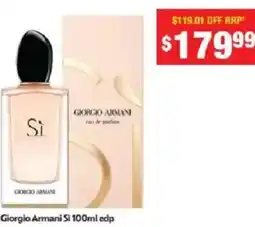 Chemist Warehouse Giorgio Armani Si offer