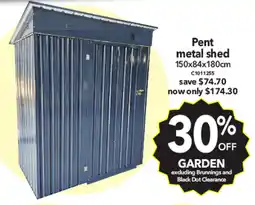 Cheap as Chips Pent metal shed offer