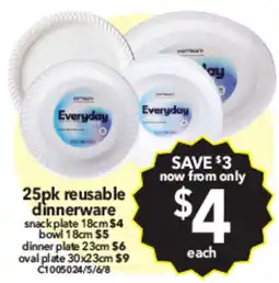 Cheap as Chips Reusable dinnerware offer