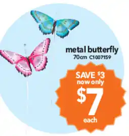 Cheap as Chips Metal butterfly offer