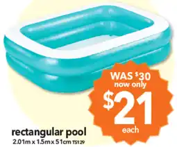 Cheap as Chips Rectangular pool offer
