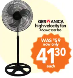Cheap as Chips Germanica high velocity fan offer