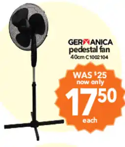 Cheap as Chips GERMANICA pedestal fan offer