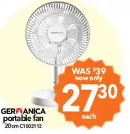 Cheap as Chips GERMANICA portable fan offer