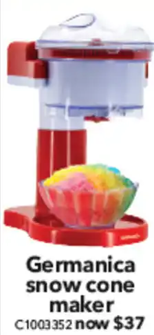 Cheap as Chips Germanica snow cone maker offer