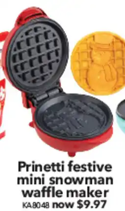 Cheap as Chips Prinetti festive mini snowman waffle maker offer