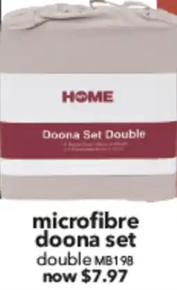 Cheap as Chips Microfibre doona set double offer