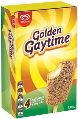 IGA Streets Golden Gaytime Ice Cream Selected Varieties offer