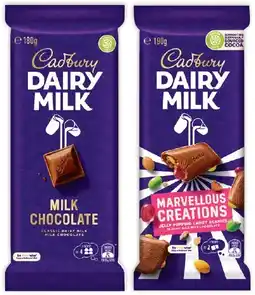 IGA Cadbury Chocolate Blocks Selected Varieties offer