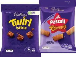 IGA Pascall Chocolate Share Bag 160‑185g or Cadbury Bitesize 120‑150g Selected Varieties offer