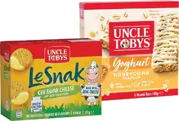 IGA Uncle Tobys Muesli Bars 5‑6 Pack, Le Snak or Roll Ups 6 Pack Selected Varieties offer