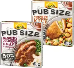 IGA McCain Pub Size Frozen Meal 480‑500g Selected Varieties offer