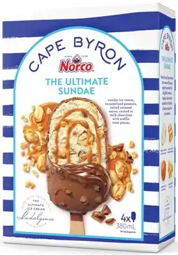 IGA Norco Cape Byron Ice Cream Sticks Selected Varieties offer