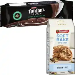 IGA Arnott’s Tim Tam Deluxe Chocolate Biscuits 175g or Soft Bake Cookies 150g Selected Varieties offer