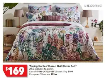 'Spring Garden' Queen Quilt Cover Set