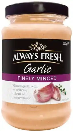 IGA Always Fresh Finely Minced Garlic offer