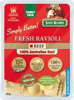 IGA San Remo Fresh Filled Pasta Selected Varieties offer
