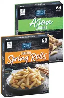IGA Pacific West Cocktail Spring Rolls or Asian Banquet 1kg offer