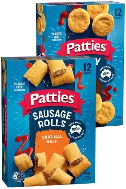IGA Patties Party Pies, Sausage Rolls or Pasties 12 Pack Selected Varieties offer
