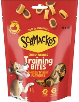 IGA Schmackos Training Bites Dog Treats 130‑155g Selected Varieties offer