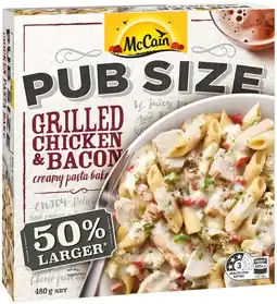 IGA McCain Pub Size Frozen Meal 480‑500g Selected Varieties offer