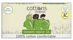 IGA Cottons Organic 100% Cotton Comfortable Regular Tampons Selected Varieties offer