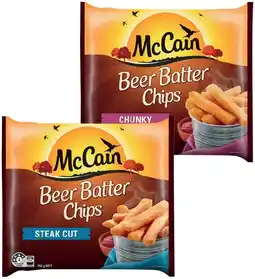 IGA McCain Beer Batter Chips Selected Varieties offer