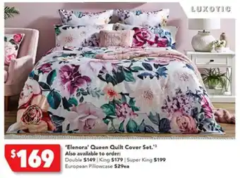 Harvey Norman 'Elenora' Queen Quilt Cover Set offer