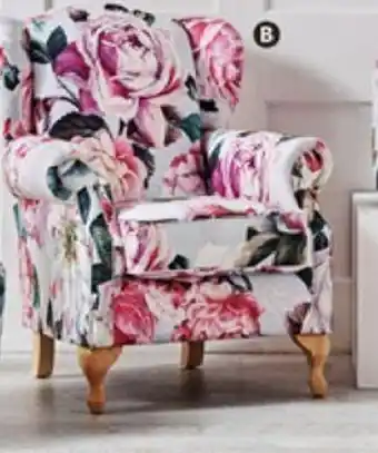 Fabric Wing Armchair