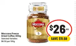 IGA Moccona Freeze Dried Coffee 400g offer