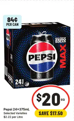 IGA Pepsi 24×375mL offer