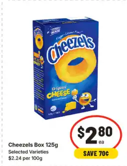 IGA Cheezels box 125g offer